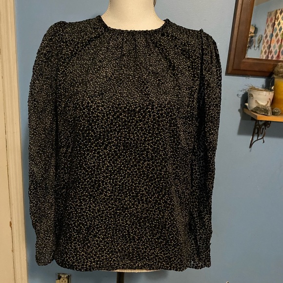 Express, Sheer, Polka Dotted, Blouse - Picture 1 of 9